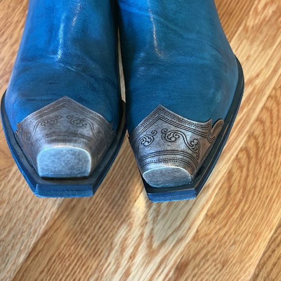 Free People Brayden Western Boots in Petrol size 37.5 NEW - Picture 16 of 16